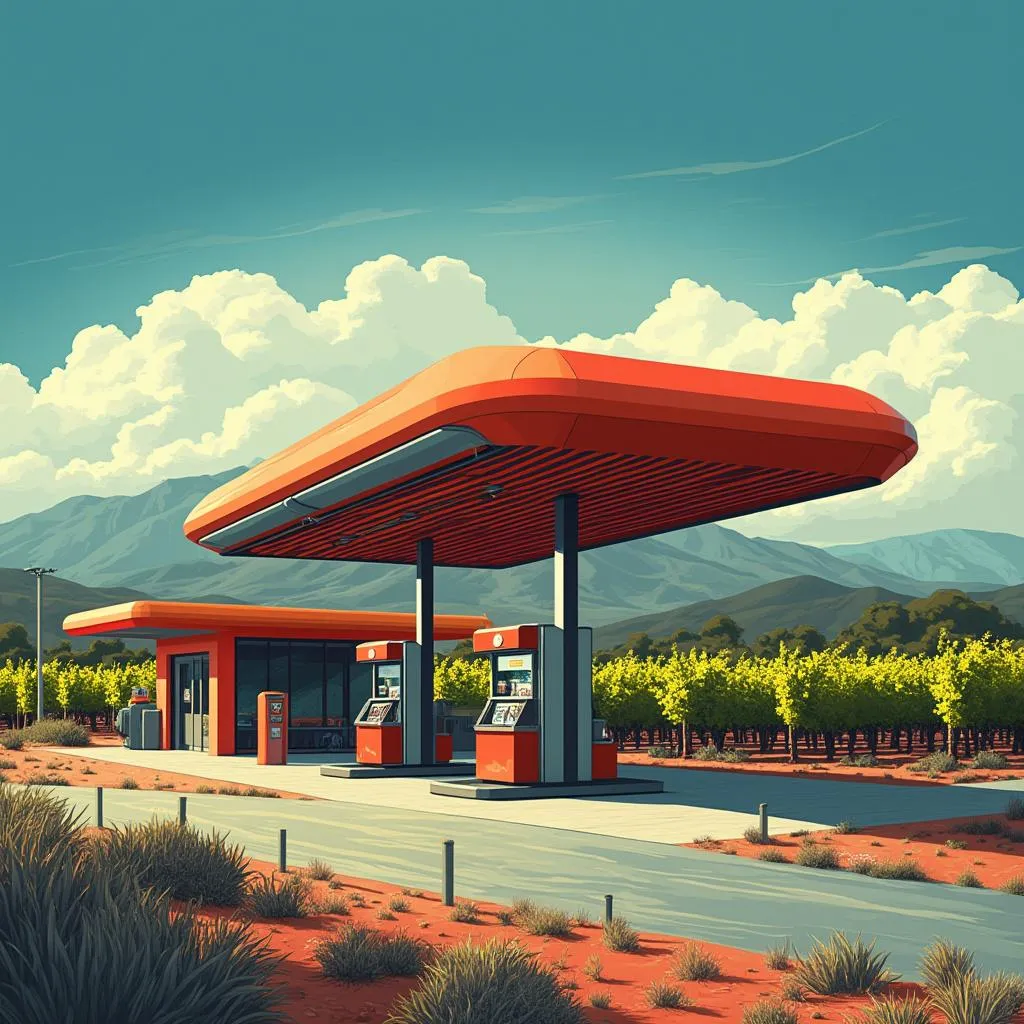 Estación de servicio en Mendoza